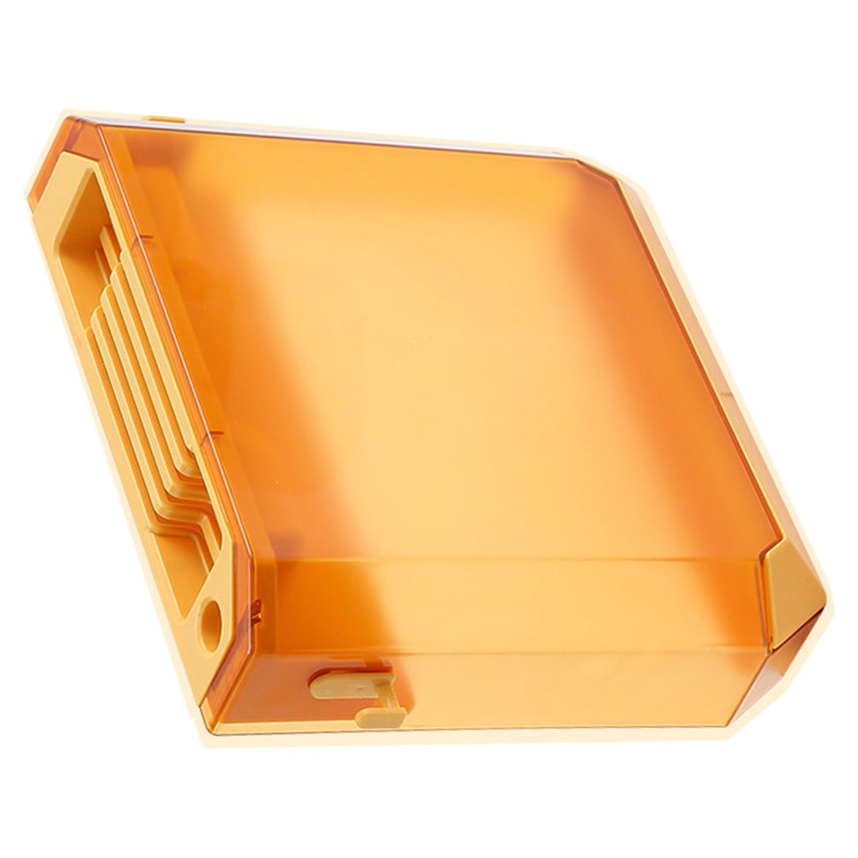 Wall Mounted Knife Holder Ultrathin Plastic Installation Box Storage Rack for Kitchen Yellow