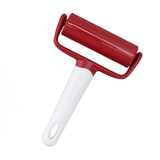 Small Rolling Pin Prevent Slip Hangable T Type Plastic Dough Roller with Handle for Pizza Pie Crust - Side View