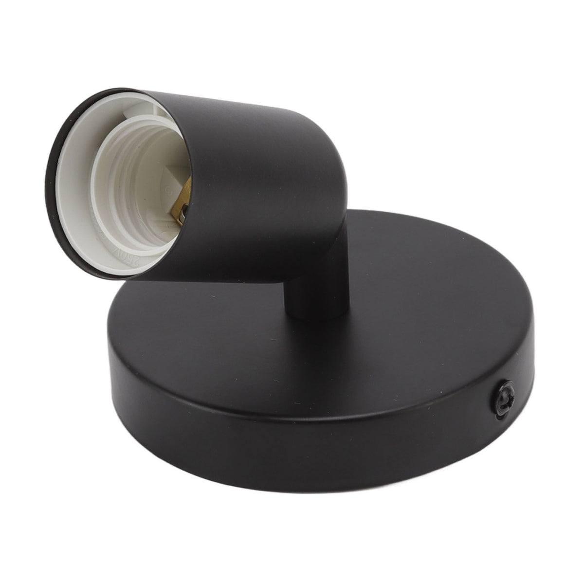 E26 E27 Wall Lamp Holder Modern Simple Wall Lamp Base for Bedroom Living Room Showcase 85‑265V Black