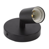 E26 E27 Wall Lamp Holder Modern Simple Wall Lamp Base for Bedroom Living Room Showcase 85‑265V Black - 45-Degree Angle