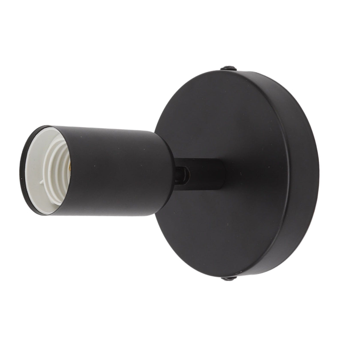 E26 E27 Wall Lamp Holder Modern Simple Wall Lamp Base for Bedroom Living Room Showcase 85‑265V Black