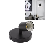 E26 E27 Wall Lamp Holder Modern Simple Wall Lamp Base for Bedroom Living Room Showcase 85‑265V Black
