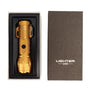 Electric Lighter Waterproof Windproof Aluminum Alloy Portable Lighter with Flashlight 3.7v Gold