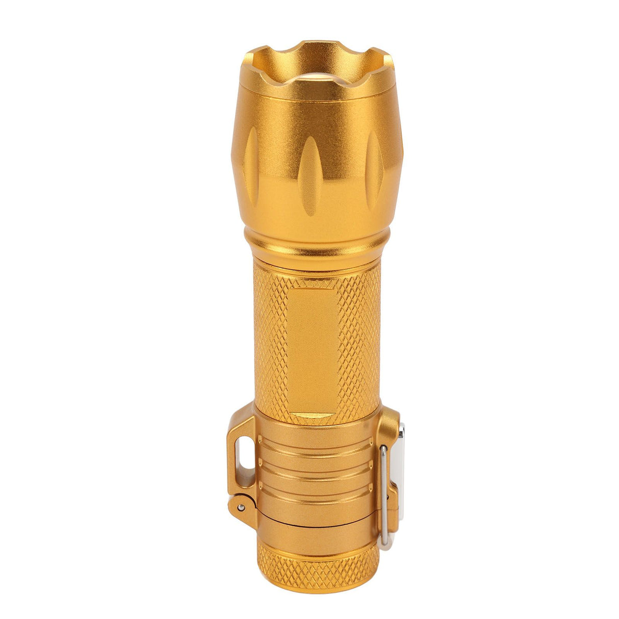 Electric Lighter Waterproof Windproof Aluminum Alloy Portable Lighter with Flashlight 3.7v Gold