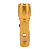 Electric Lighter Waterproof Windproof Aluminum Alloy Portable Lighter with Flashlight 3.7v Gold