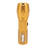 Electric Lighter Waterproof Windproof Aluminum Alloy Portable Lighter with Flashlight 3.7v Gold