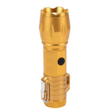 Electric Lighter Waterproof Windproof Aluminum Alloy Portable Lighter with Flashlight 3.7v Gold