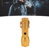 Electric Lighter Waterproof Windproof Aluminum Alloy Portable Lighter with Flashlight 3.7v Gold - Extra Image