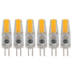 6Pcs G4 Light Bulb Dimmable 2W 180lm LED Bulb for Table Lamp Wall Lamp Chandelier Replacement 120V