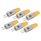 6Pcs G4 Light Bulb Dimmable 2W 180lm LED Bulb for Table Lamp Wall Lamp Chandelier Replacement 120V