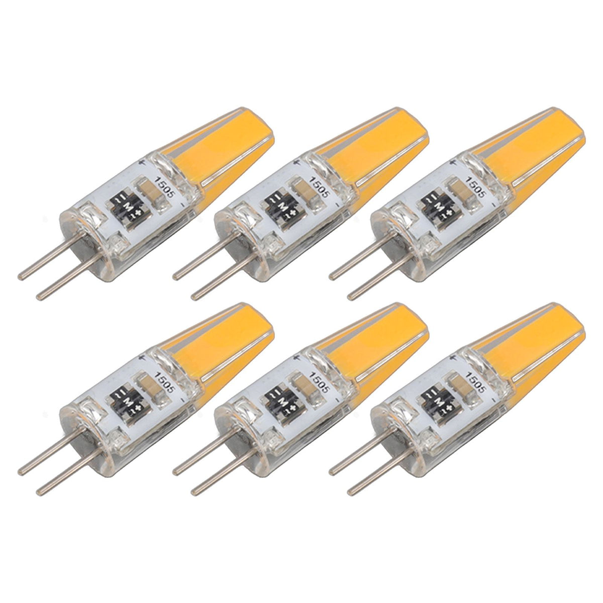 6Pcs G4 Light Bulb Dimmable 2W 180lm LED Bulb for Table Lamp Wall Lamp Chandelier Replacement 120V