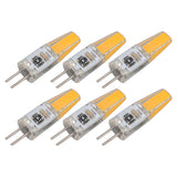 6Pcs G4 Light Bulb Dimmable 2W 180lm LED Bulb for Table Lamp Wall Lamp Chandelier Replacement 120V