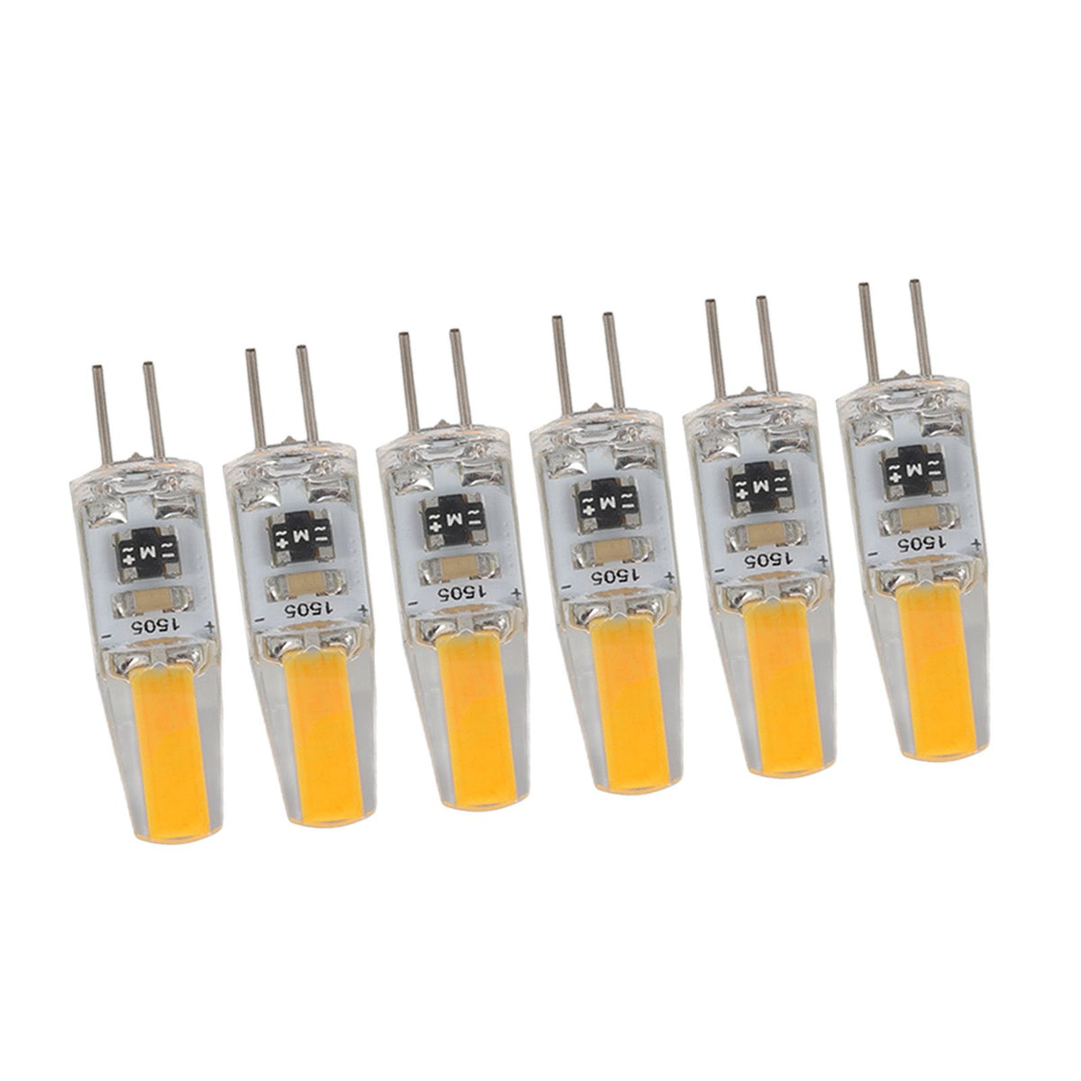 6Pcs G4 Light Bulb Dimmable 2W 180lm LED Bulb for Table Lamp Wall Lamp Chandelier Replacement 120V