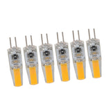 6Pcs G4 Light Bulb Dimmable 2W 180lm LED Bulb for Table Lamp Wall Lamp Chandelier Replacement 120V - 45-Degree Angle
