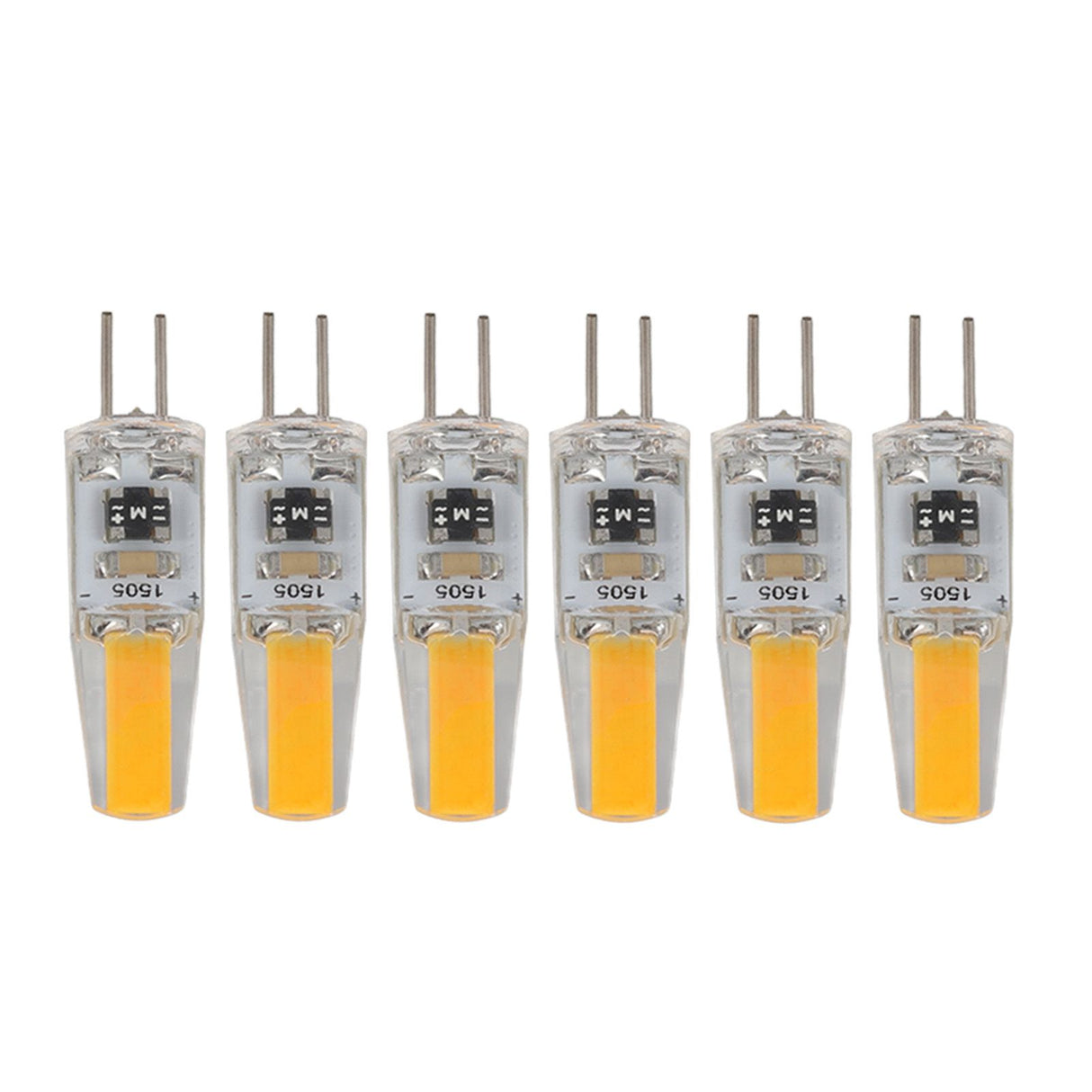 6Pcs G4 Light Bulb Dimmable 2W 180lm LED Bulb for Table Lamp Wall Lamp Chandelier Replacement 120V
