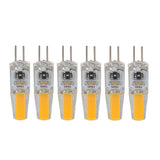 6Pcs G4 Light Bulb Dimmable 2W 180lm LED Bulb for Table Lamp Wall Lamp Chandelier Replacement 120V