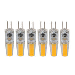 6Pcs G4 Light Bulb Dimmable 2W 180lm LED Bulb for Table Lamp Wall Lamp Chandelier Replacement 120V
