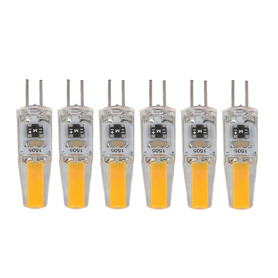 6Pcs G4 Light Bulb Dimmable 2W 180lm LED Bulb for Table Lamp Wall Lamp Chandelier Replacement 120V