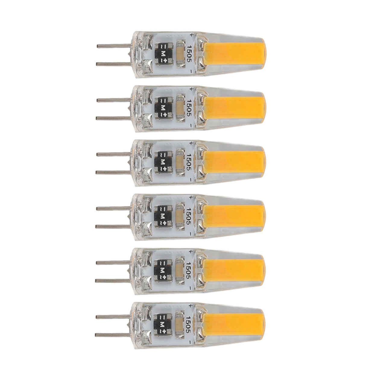 6Pcs G4 Light Bulb Dimmable 2W 180lm LED Bulb for Table Lamp Wall Lamp Chandelier Replacement 120V