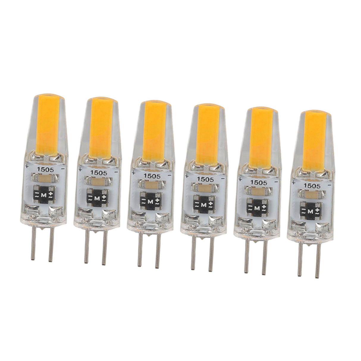 6Pcs G4 Light Bulb Dimmable 2W 180lm LED Bulb for Table Lamp Wall Lamp Chandelier Replacement 120V