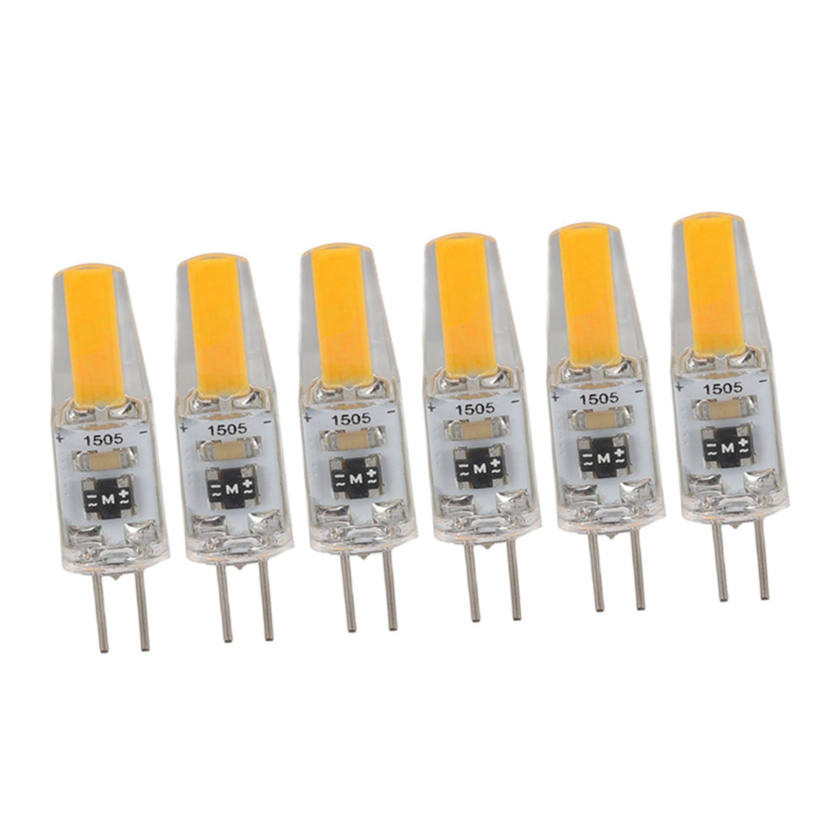 6Pcs G4 Light Bulb Dimmable 2W 180lm LED Bulb for Table Lamp Wall Lamp Chandelier Replacement 120V