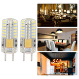 GY6.35 Bulb Eye Protection Energy Saving 6000K 3W 48 LED Light Bulb for Chandelier Table Lamp 12V 2pcs
