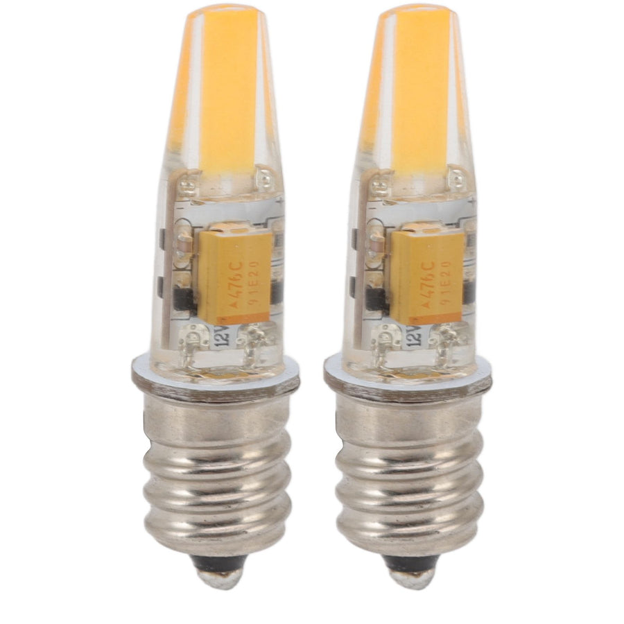 2pcs 2W 12V E12 LED Bulb Energy Saving Power Saving Candelabra Bulb Warm Light Light Bulb