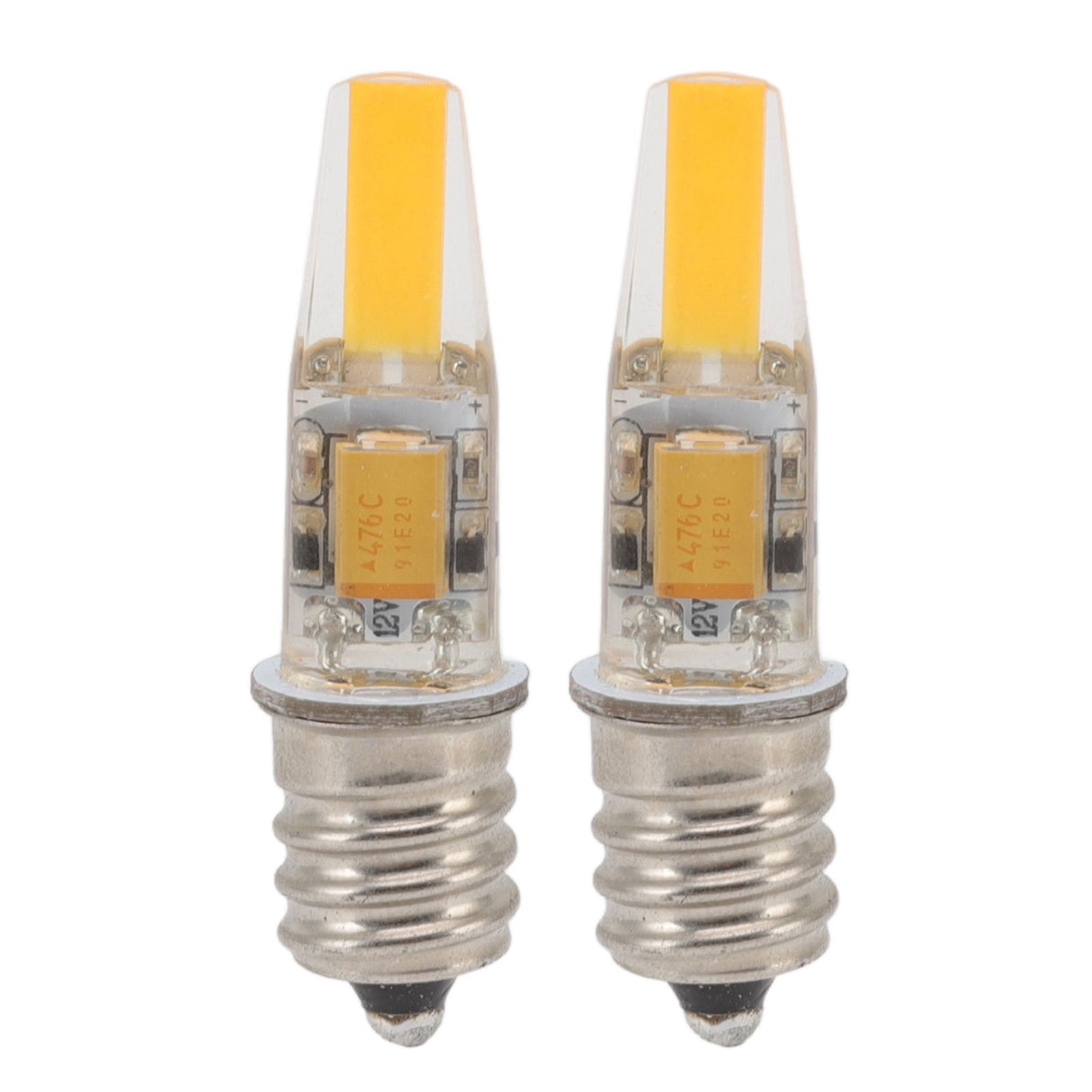 2pcs 2W 12V E12 LED Bulb Energy Saving Power Saving Candelabra Bulb Warm Light Light Bulb