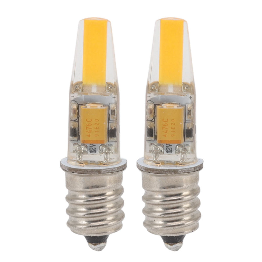 2pcs 2W 12V E12 LED Bulb Energy Saving Power Saving Candelabra Bulb Warm Light Light Bulb