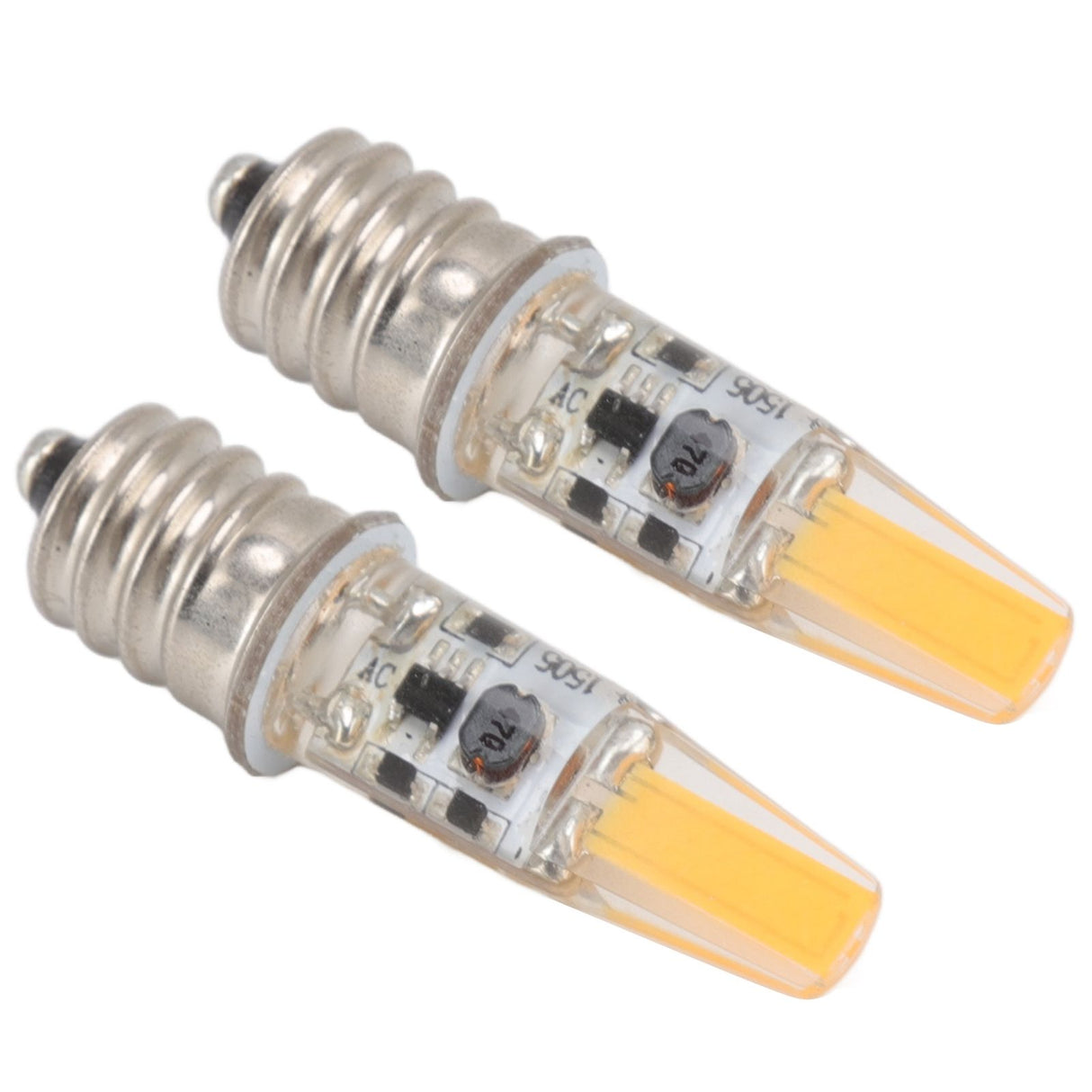 2pcs 2W 12V E12 LED Bulb Energy Saving Power Saving Candelabra Bulb Warm Light Light Bulb