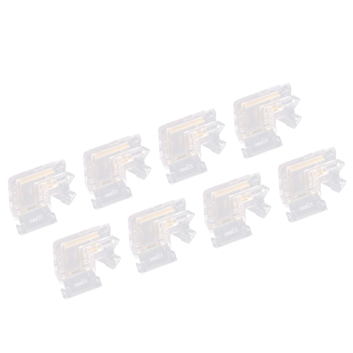 Strip Light Connector 2 Pin Solderless L Shape Seamless Terminal Extension Corner Connector for 10mm COB LED Light 8pcs