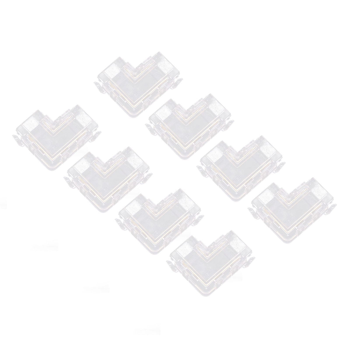 Strip Light Connector 2 Pin Solderless L Shape Seamless Terminal Extension Corner Connector for 10mm COB LED Light 8pcs