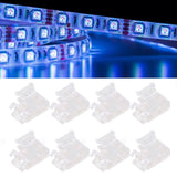 Strip Light Connector 2 Pin Solderless L Shape Seamless Terminal Extension Corner Connector for 10mm COB LED Light 8pcs