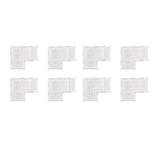 8pcs LED Strip Light Connector Professional Transparent 3Pin L Shaped COB Connector for COB LED Strip Light