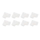 8pcs LED Strip Light Connector Professional Transparent 3Pin L Shaped COB Connector for COB LED Strip Light