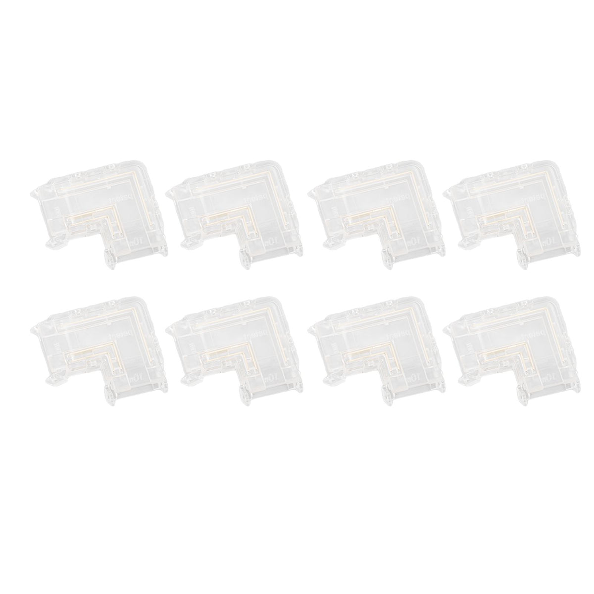 8pcs LED Strip Light Connector Professional Transparent 3Pin L Shaped COB Connector for COB LED Strip Light