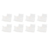 8pcs LED Strip Light Connector Professional Transparent 3Pin L Shaped COB Connector for COB LED Strip Light - 45-Degree Angle