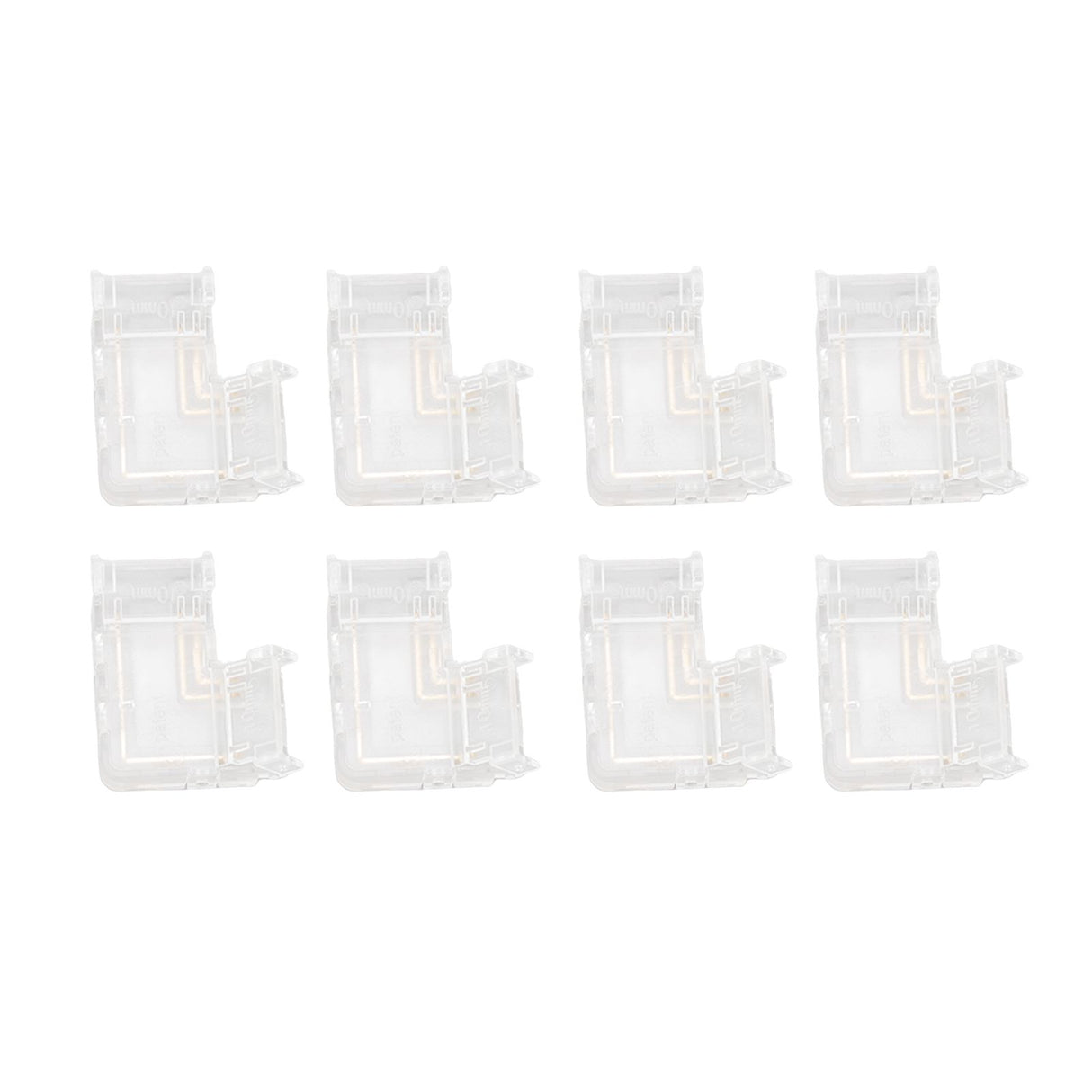 8pcs LED Strip Light Connector Professional Transparent 3Pin L Shaped COB Connector for COB LED Strip Light