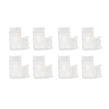 8pcs LED Strip Light Connector Professional Transparent 3Pin L Shaped COB Connector for COB LED Strip Light