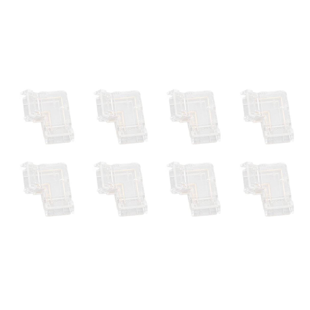 8pcs LED Strip Light Connector Professional Transparent 3Pin L Shaped COB Connector for COB LED Strip Light