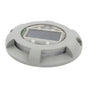 Solar Step Light IP65 Waterproof Round Aluminum Alloy Outdoor LED Stair Lamp for Deck Courtyard Pathway Warm Color