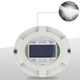 Solar Step Light IP65 Waterproof Round Aluminum Alloy Outdoor LED Stair Lamp for Deck Courtyard Pathway Warm Color