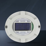 Solar Step Light IP65 Waterproof Round Aluminum Alloy Outdoor LED Stair Lamp for Deck Courtyard Pathway Warm Color
