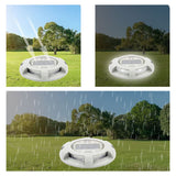 Solar Step Light IP65 Waterproof Round Aluminum Alloy Outdoor LED Stair Lamp for Deck Courtyard Pathway Warm Color