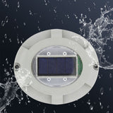 Solar Step Light IP65 Waterproof Round Aluminum Alloy Outdoor LED Stair Lamp for Deck Courtyard Pathway Warm Color - Extra Image