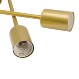 Retro Industrial 6 Light Semi Flush Mount Ceiling Light Fixture Modern Sputnik Chandelier for Art Restaurant Bar Bedroom110‑220V Golden