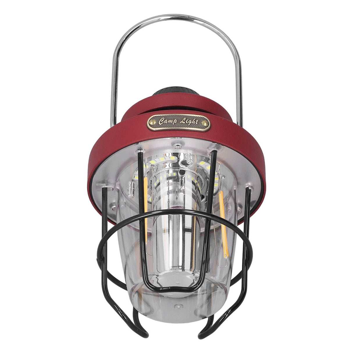 Camping Lantern Retro USB Charging 3 Light Modes IPX4 Waterproof Camping Lights for Outdoor Red