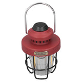 Camping Lantern Retro USB Charging 3 Light Modes IPX4 Waterproof Camping Lights for Outdoor Red