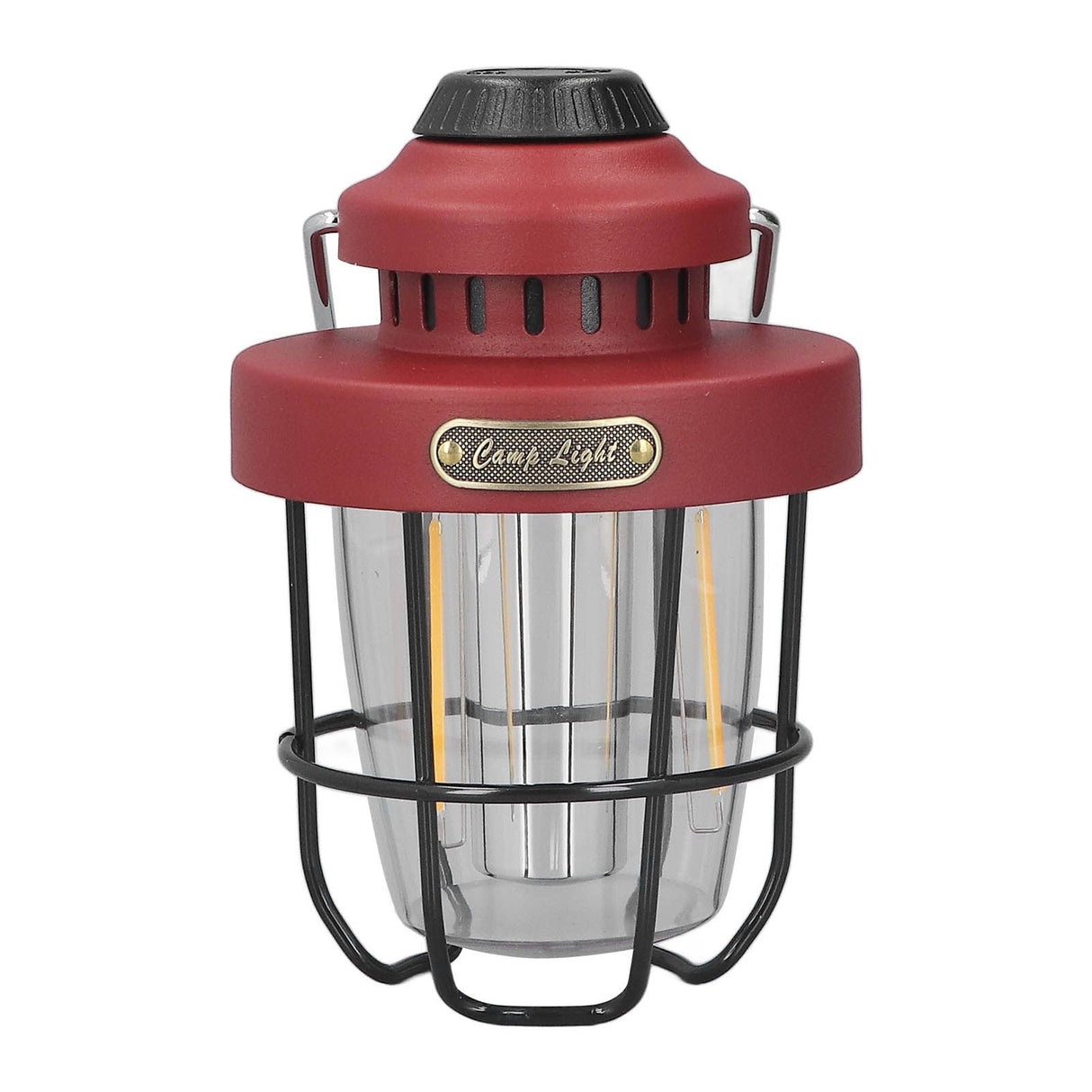 Camping Lantern Retro USB Charging 3 Light Modes IPX4 Waterproof Camping Lights for Outdoor Red