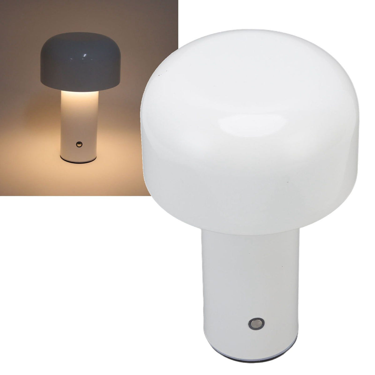 USB Mushroom Light Touch Control Mini Light Night Light with Adjustable Brightness 3 Color Temperature Dimmable White